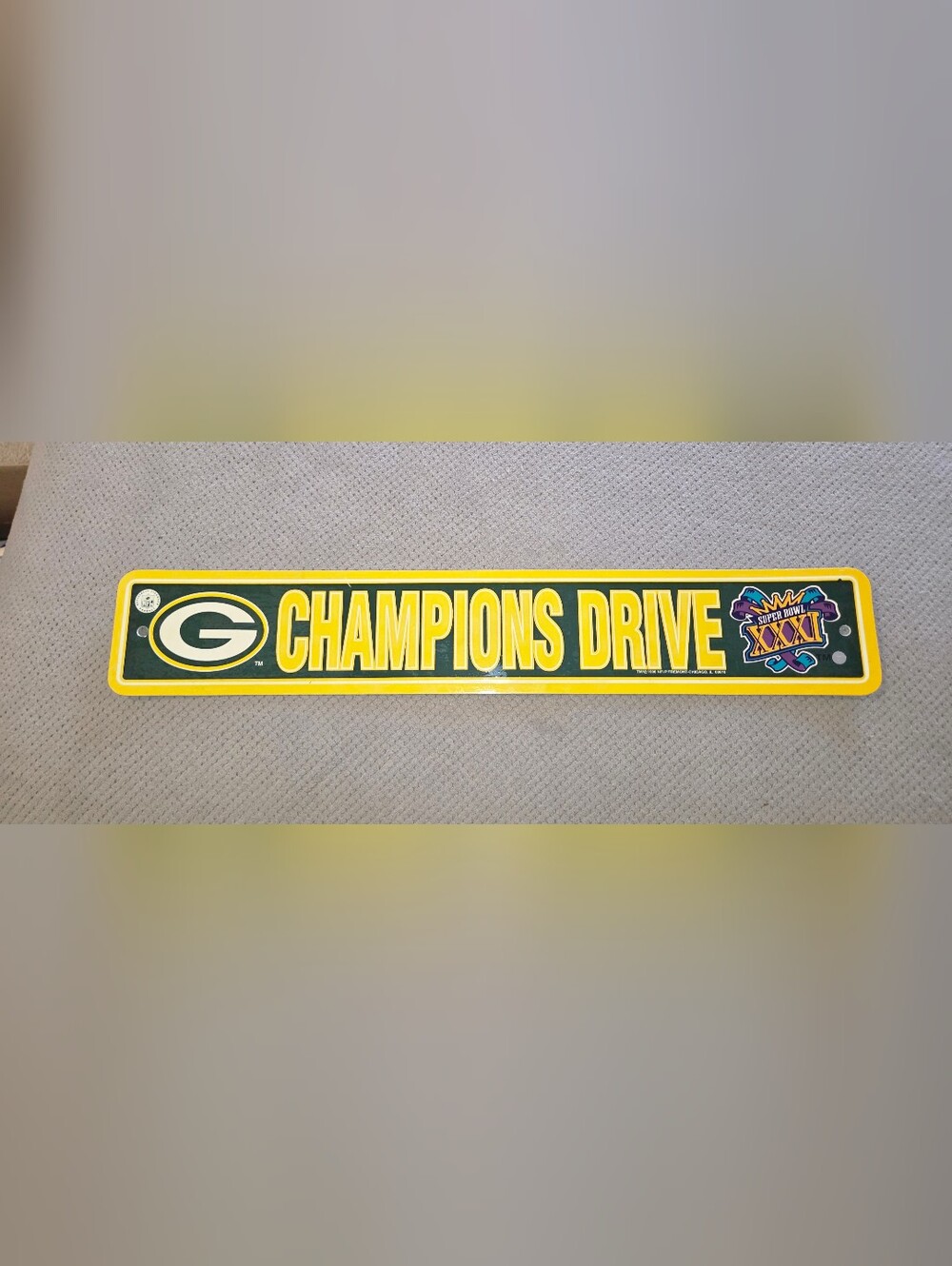 vintage 1996 Green Bay Packers Champions Drive novelty street sign